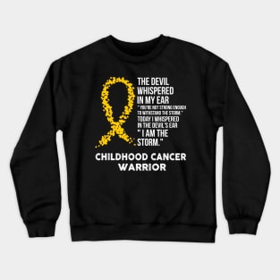 The Devil- Childhood cancer Awareness Support Ribbon Crewneck Sweatshirt